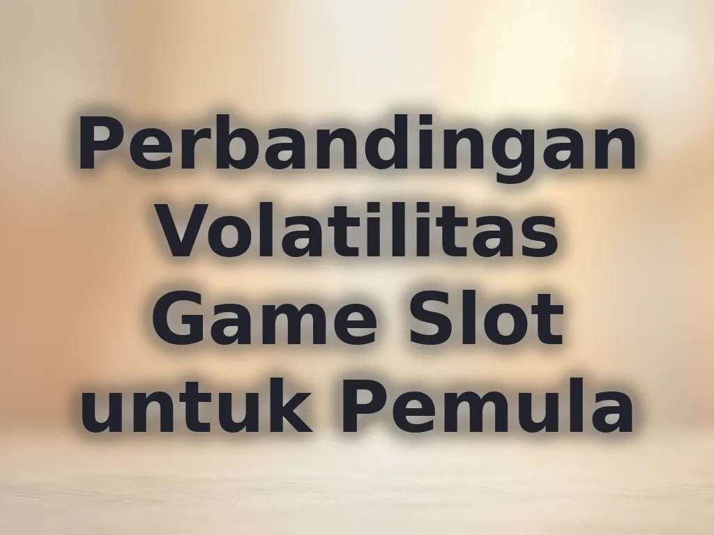 Perbandingan Volatilitas Game Slot untuk Pemula