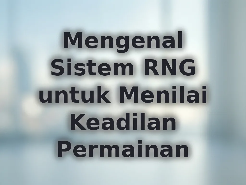 Mengenal Sistem RNG untuk Menilai Keadilan Permainan